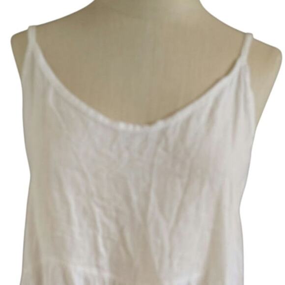 MODMALFI Linen Sundress White Womens Size 12 - Picture 3 of 6